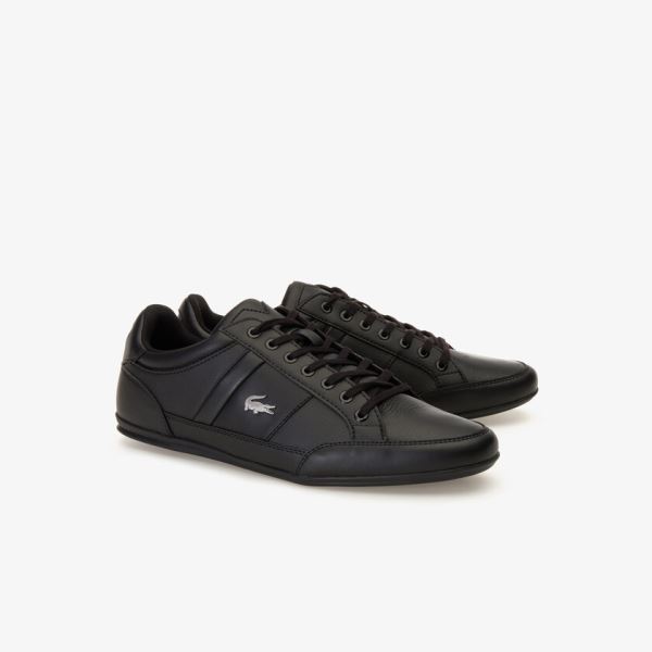 Lacoste Chaymon Nappa Leather Sneakers - Tenisky Pánské Černé | CZ-IlUkCD